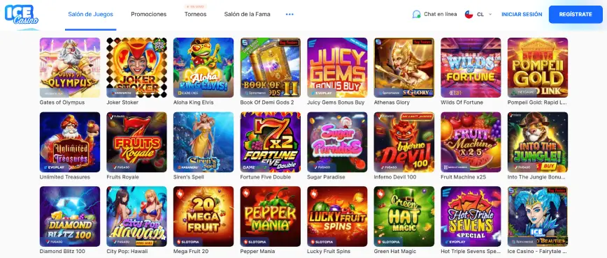 Juegos populares de Ice Casino