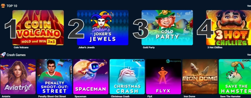 Juegos de casino en Topacio Bet